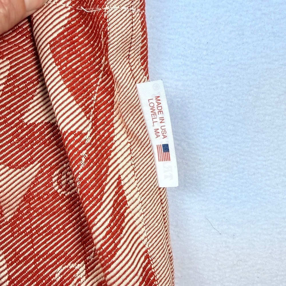 Vintage Trader Joe's Woven Tote Bag Red Nautical Compass Lighthouse Tapestry - Picture 5 of 6